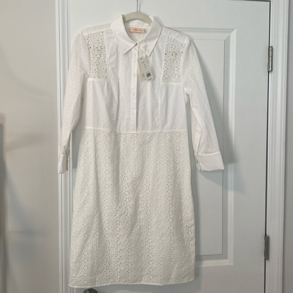 Tory Burch Patchwork Eyelet Dress